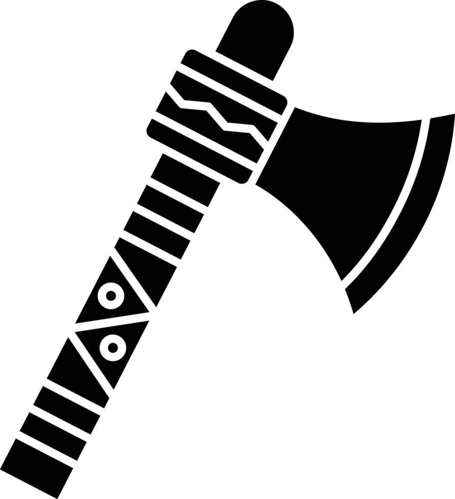 Axe solid glyph illustration vector