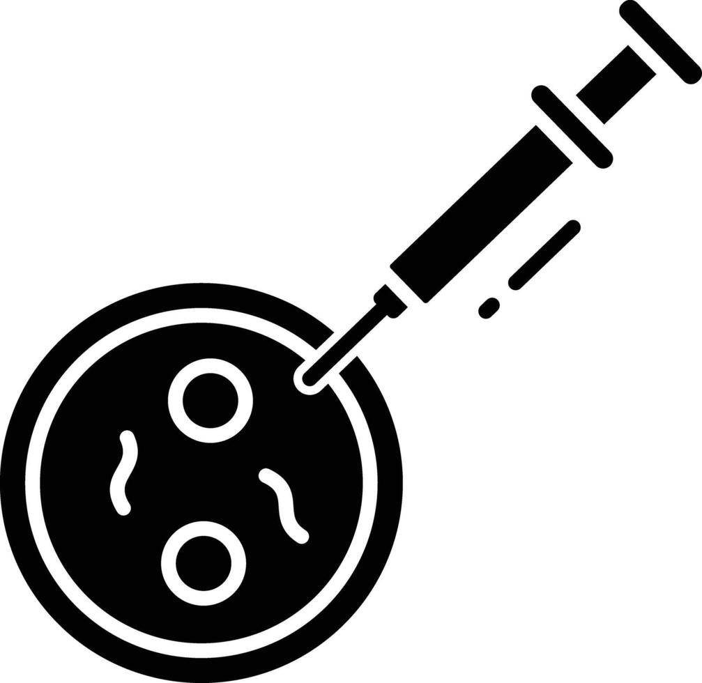 Microbiology experiment solid glyph illustration vector