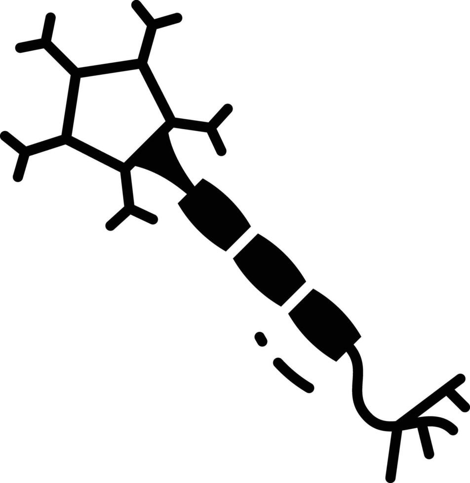Neuron solid glyph illustration vector