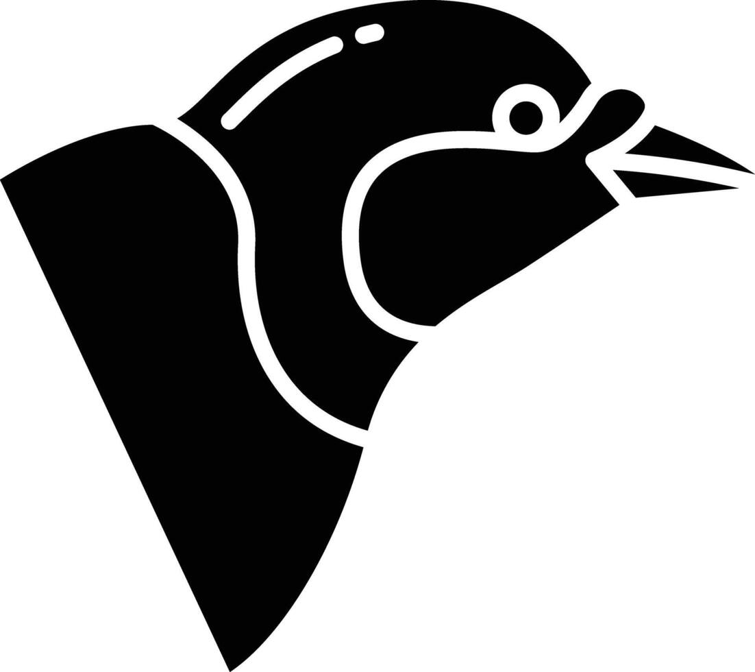 Paradisaea bird solid glyph illustration vector