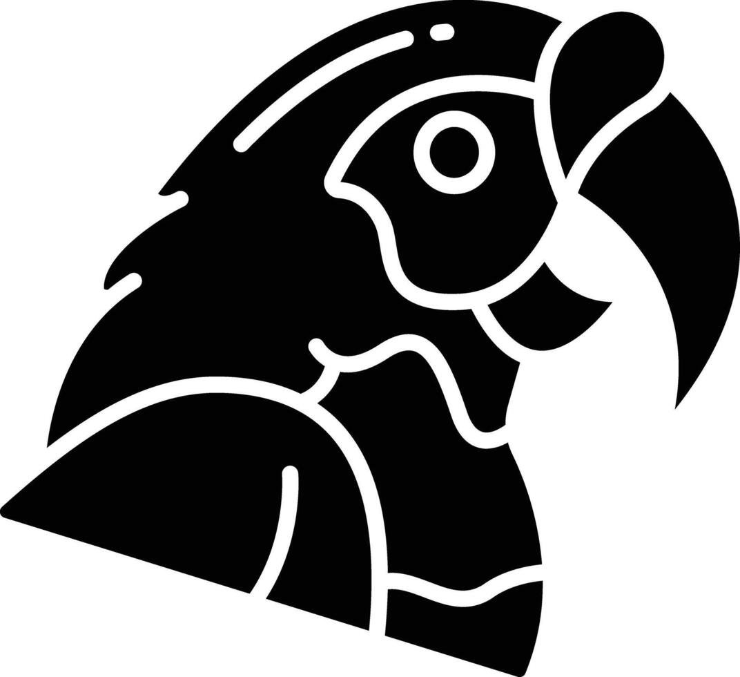 Parrot solid glyph illustration vector