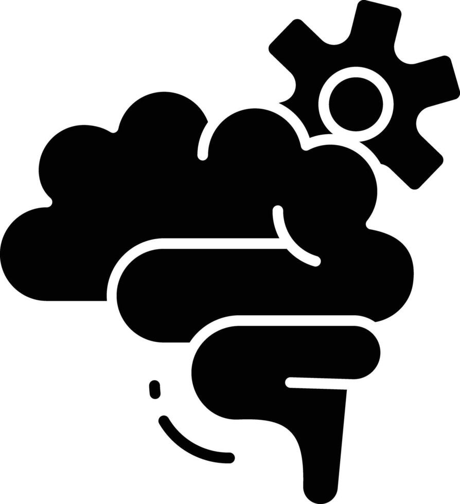 Neurology solid glyph illustration vector
