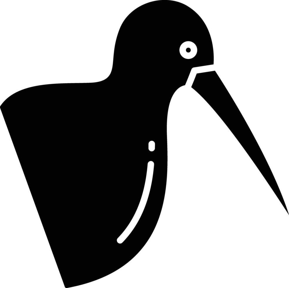 Kiwi slice solid glyph illustration vector