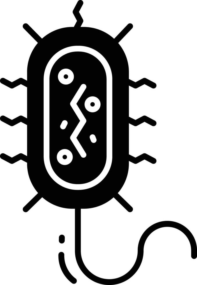 prokaryote solid glyph illustration vector