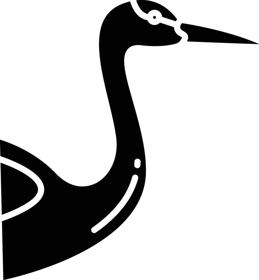 Crane solid glyph illustration vector