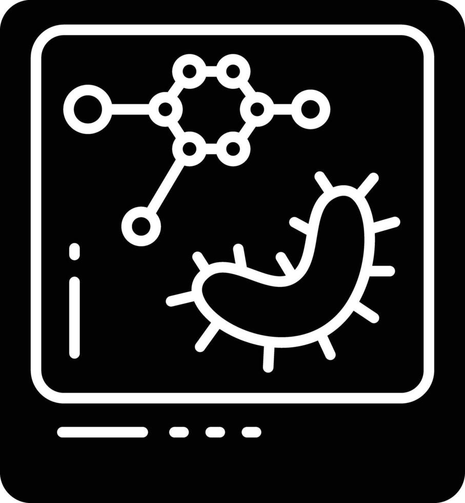 Bacteria and virus solid glyph illustration vector
