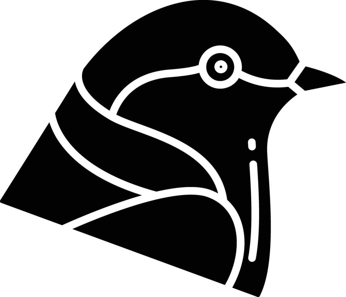 Swallow bird solid glyph illustration vector