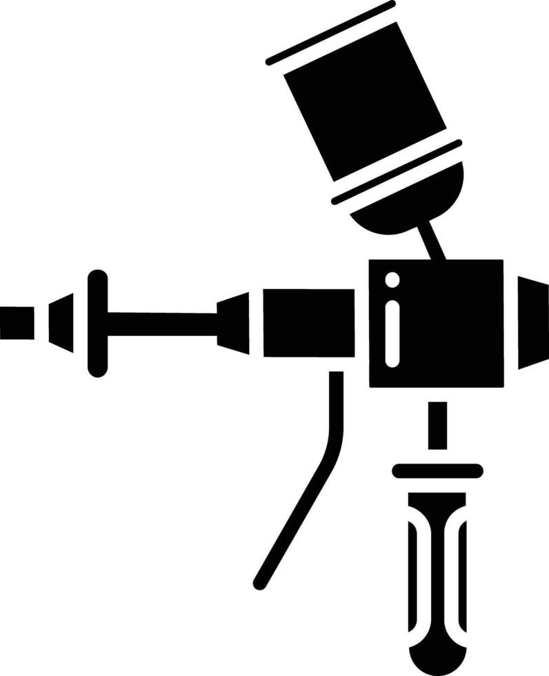 Paint Gun solid glyph illustration vector
