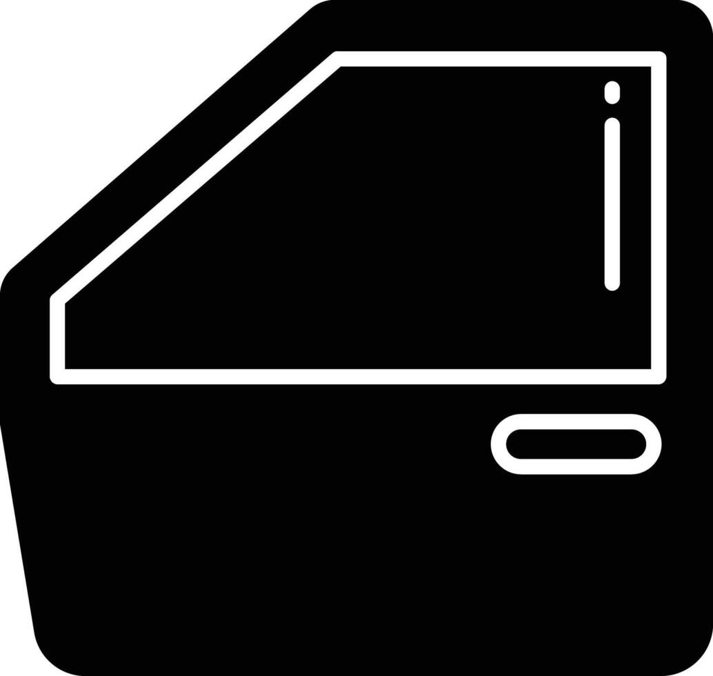 car Door solid glyph illustration vector