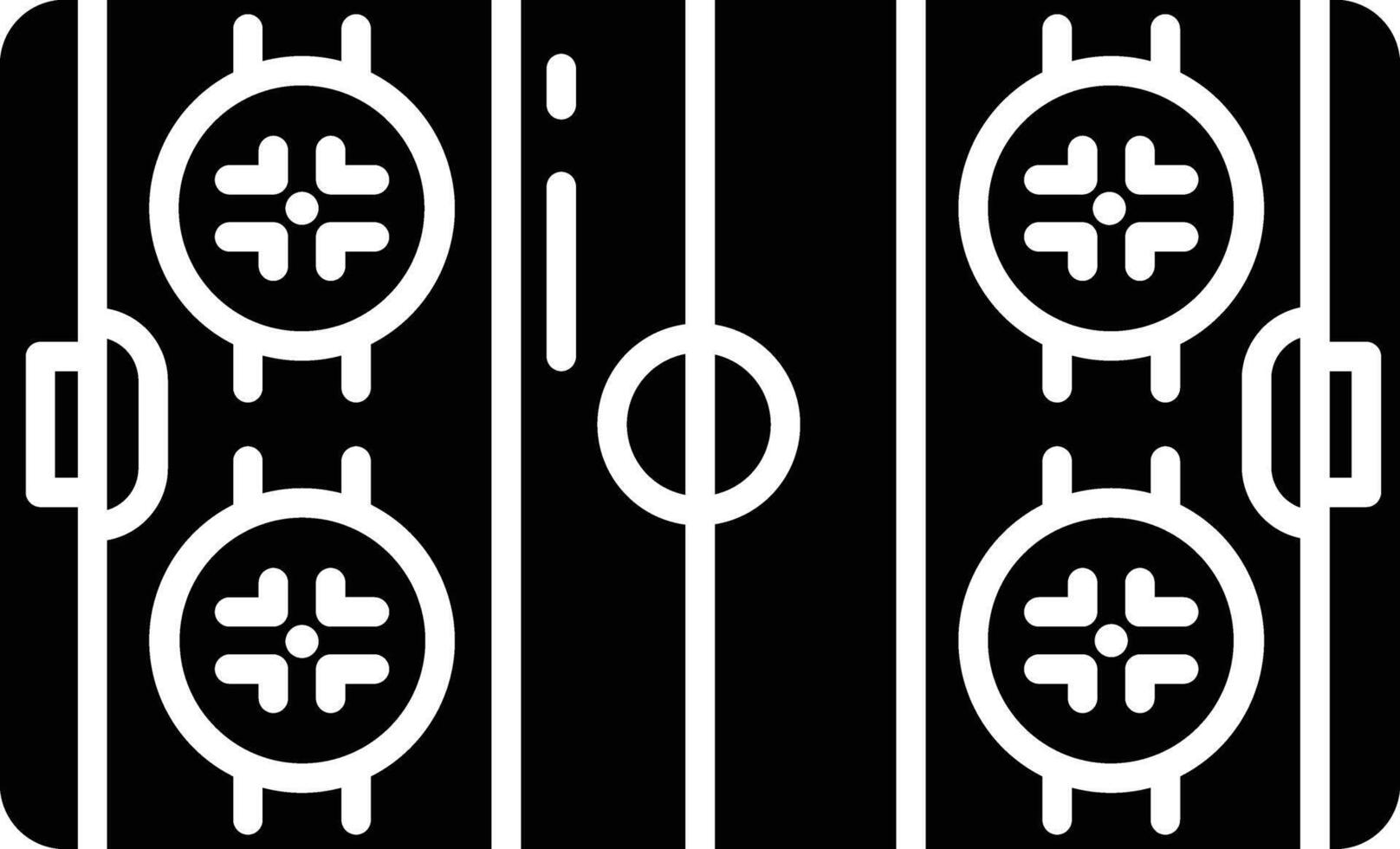 Ice skating court solid glyph illustration vector