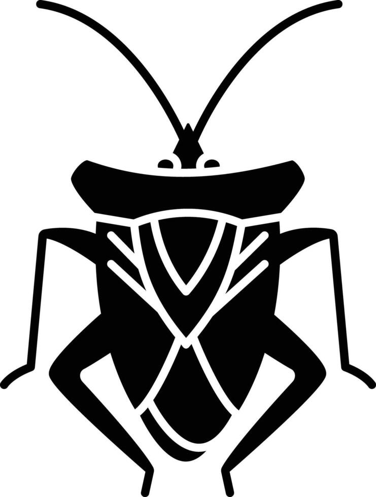 bug solid glyph illustration vector