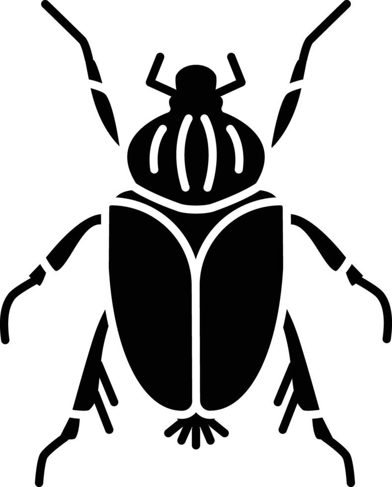 Goliath beetle solid glyph illustration vector