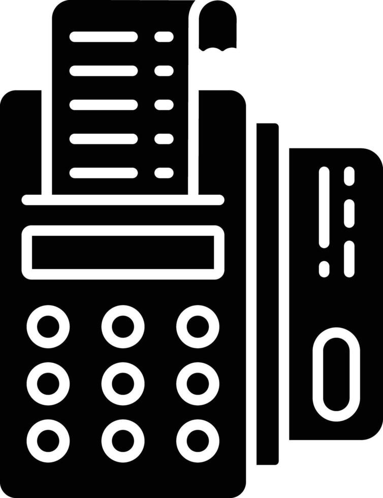 Pos Termina solid glyph illustration vector