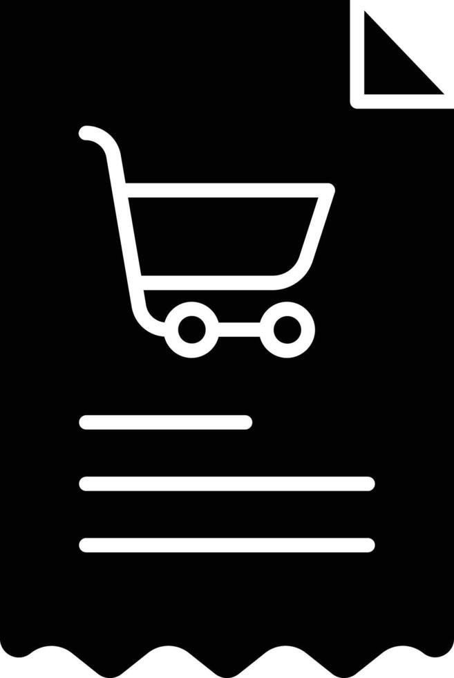 Shopping List solid glyph illustration vector