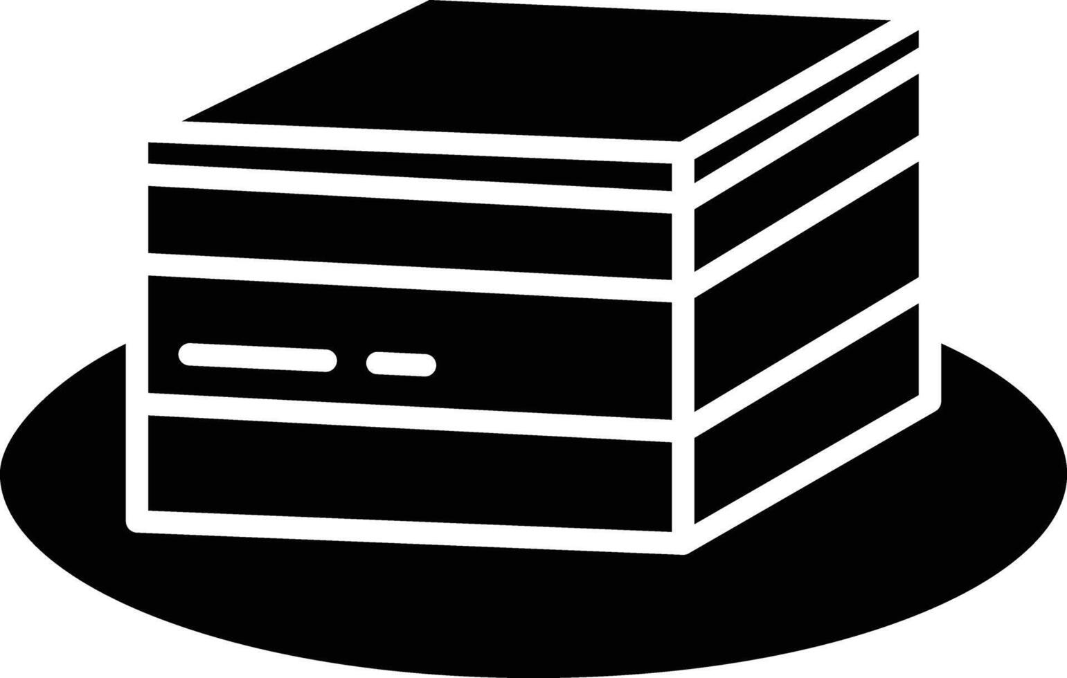 Nanaimo Bar solid glyph illustration vector