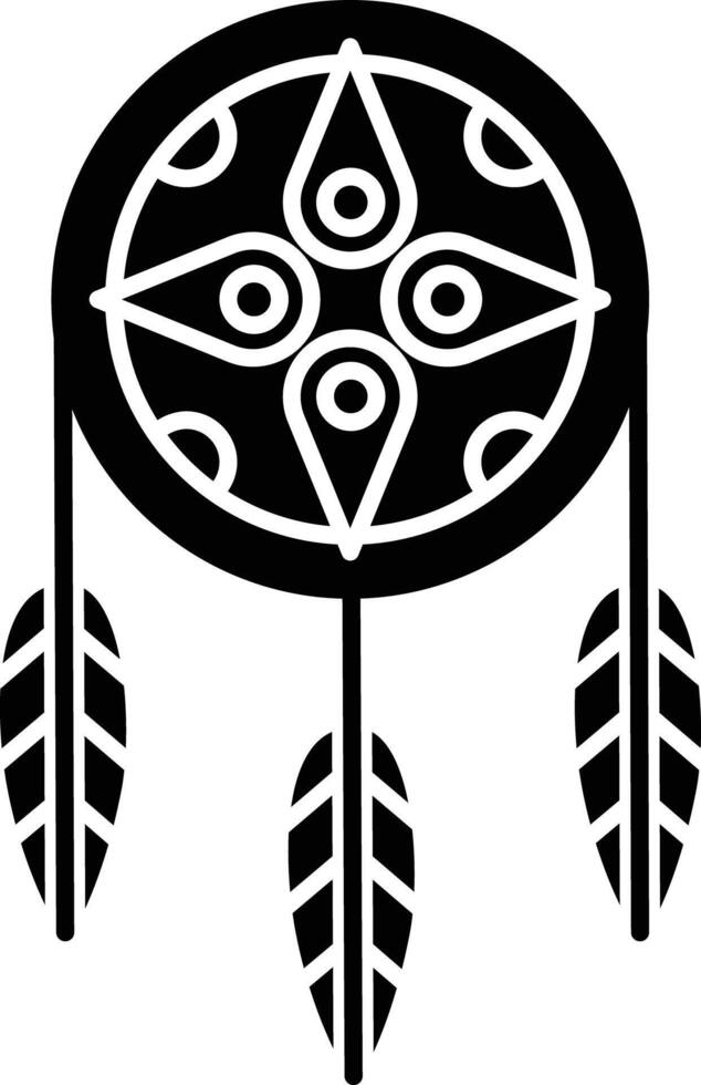 Dream Catcher solid glyph illustration vector
