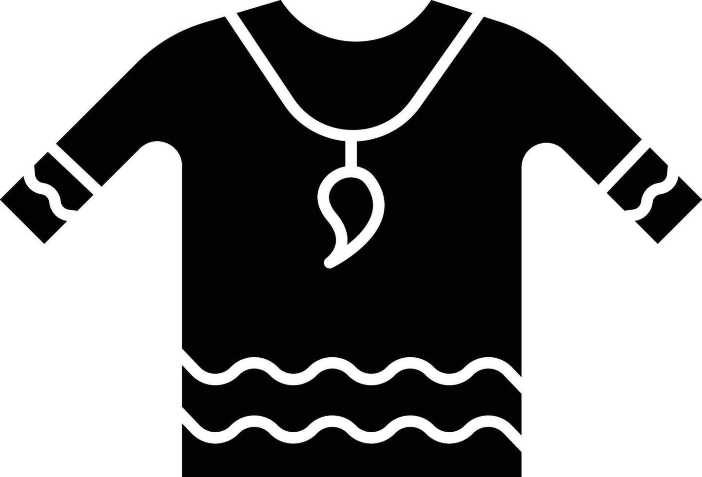 dress solid glyph illustration vector