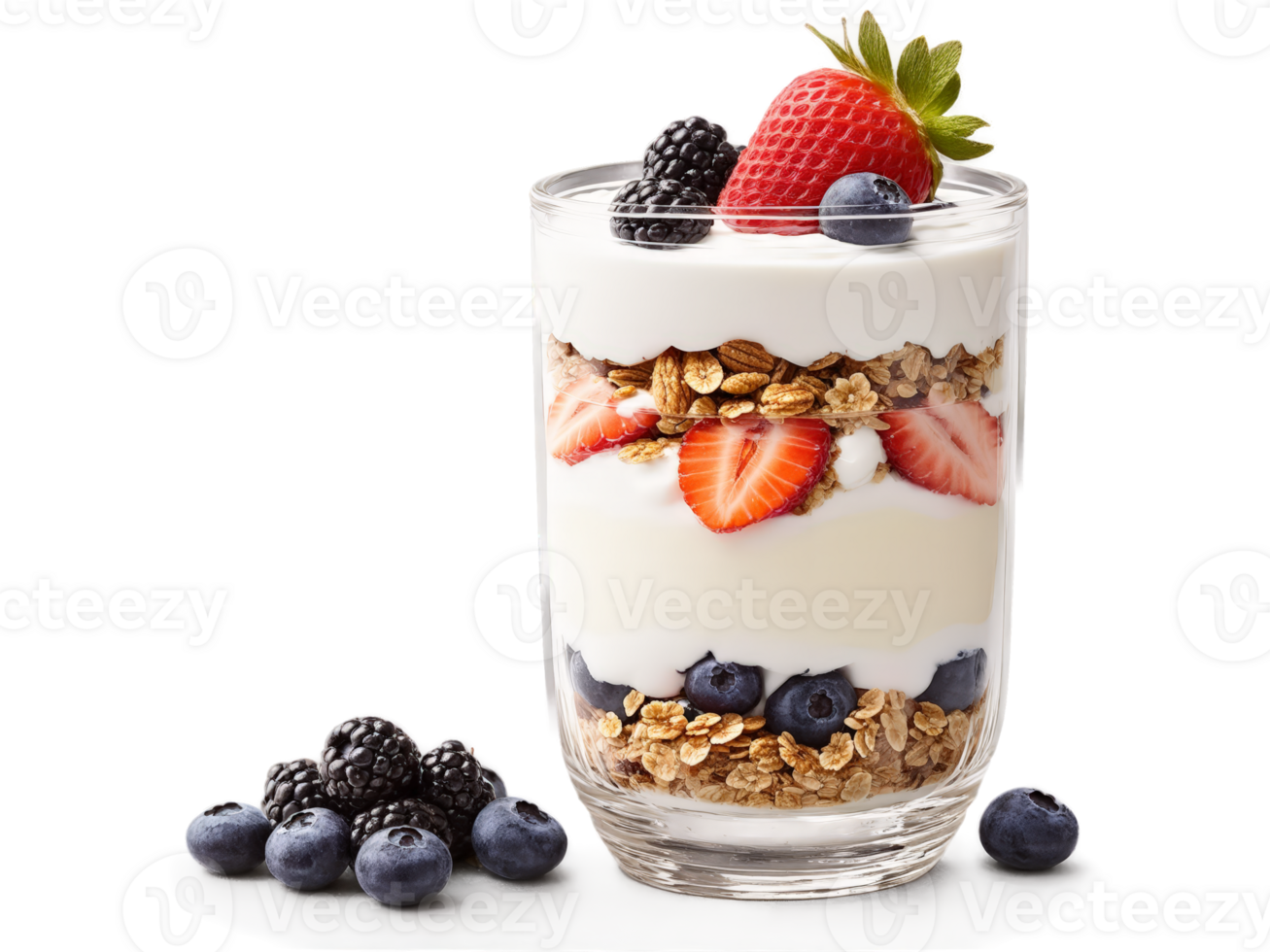 Yogurt Parfait layered yogurt parfait made with granola berries and honey png