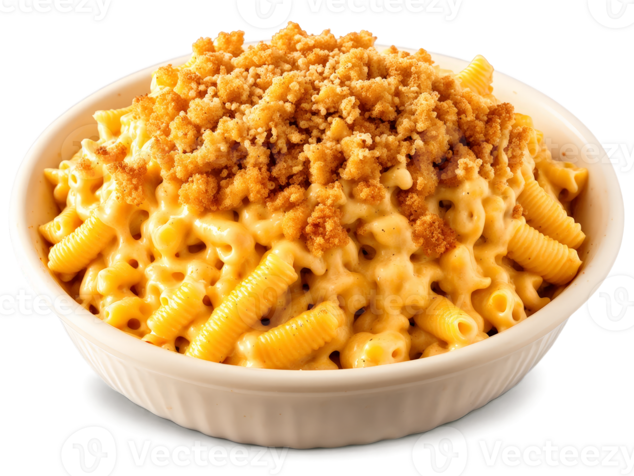 Mac and cheese with creamy sauce elbows and breadcrumbs png