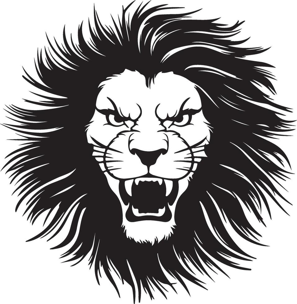 head of lion art vector