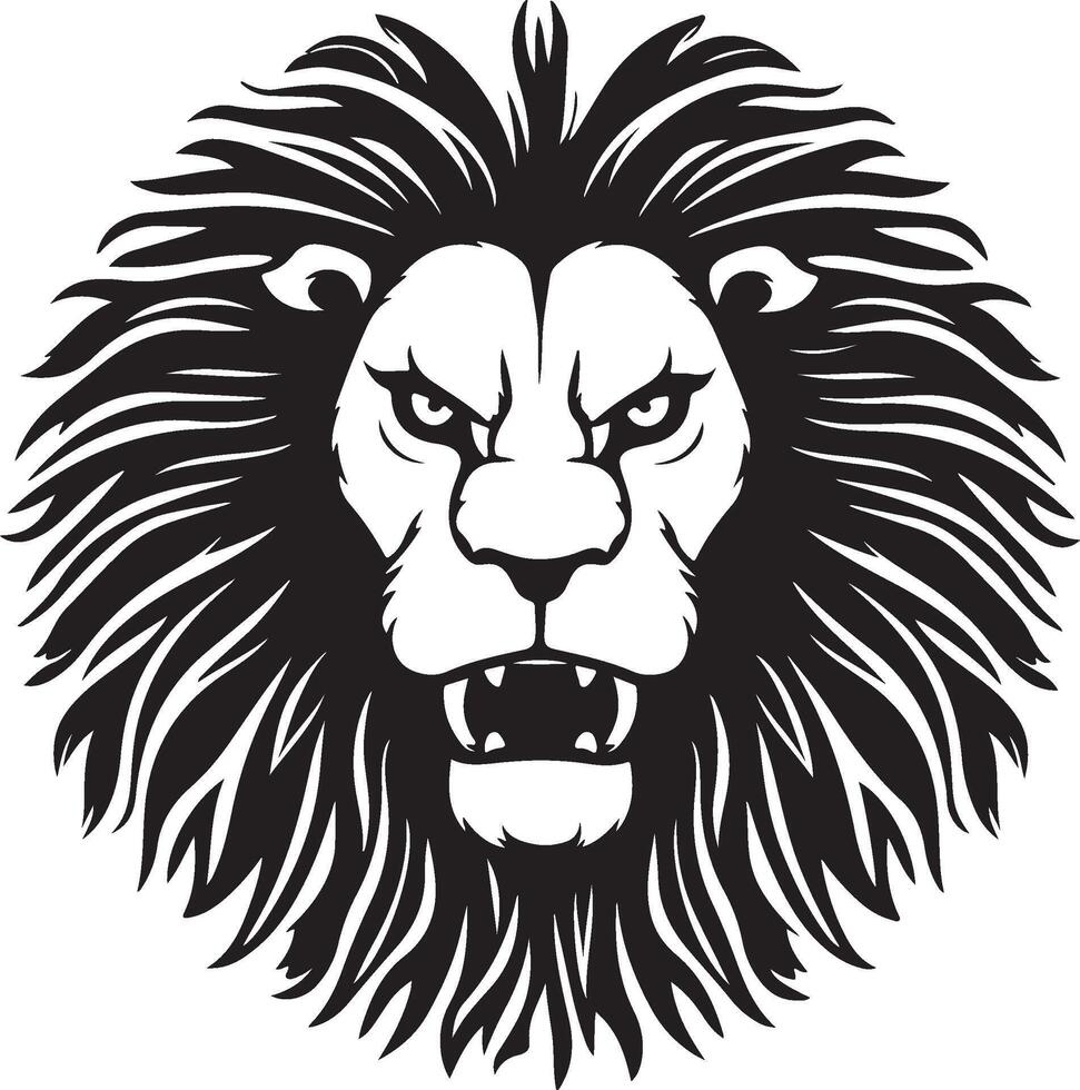 head of lion art vector