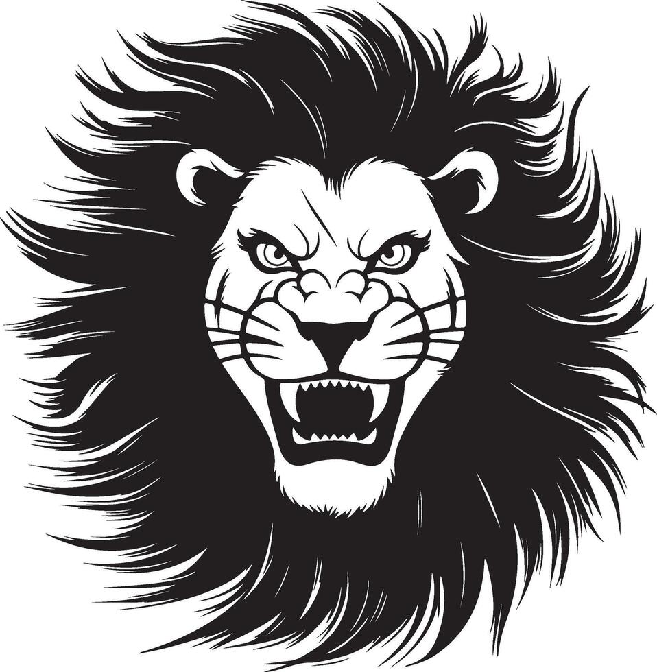 head of lion art vector