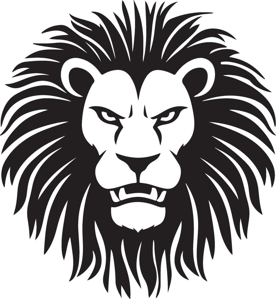 Face of lion vector