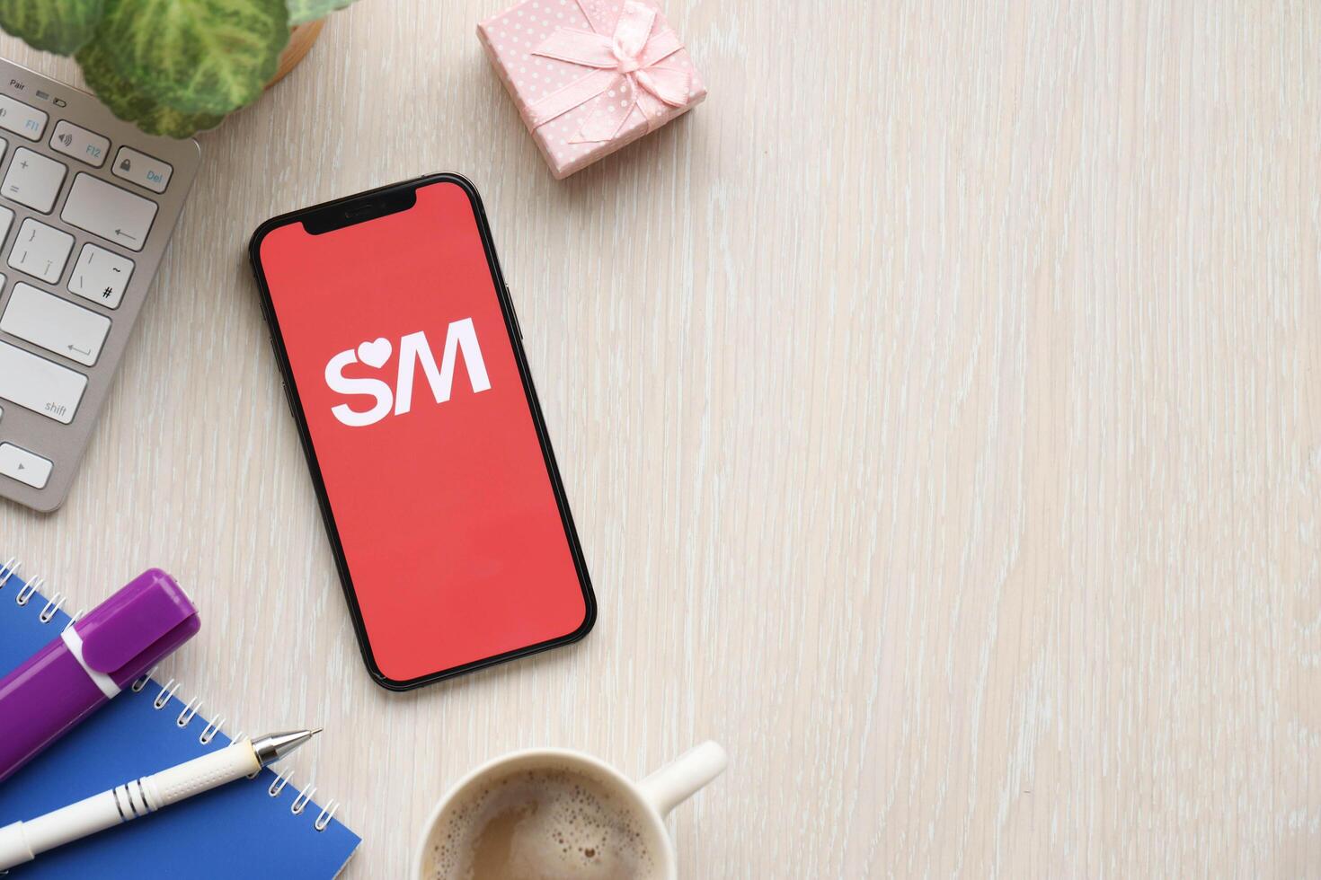 KYIV, UKRAINE - FEBRUARY 23, 2024 Senior Match logo of famous dating website or app on iPhone display photo