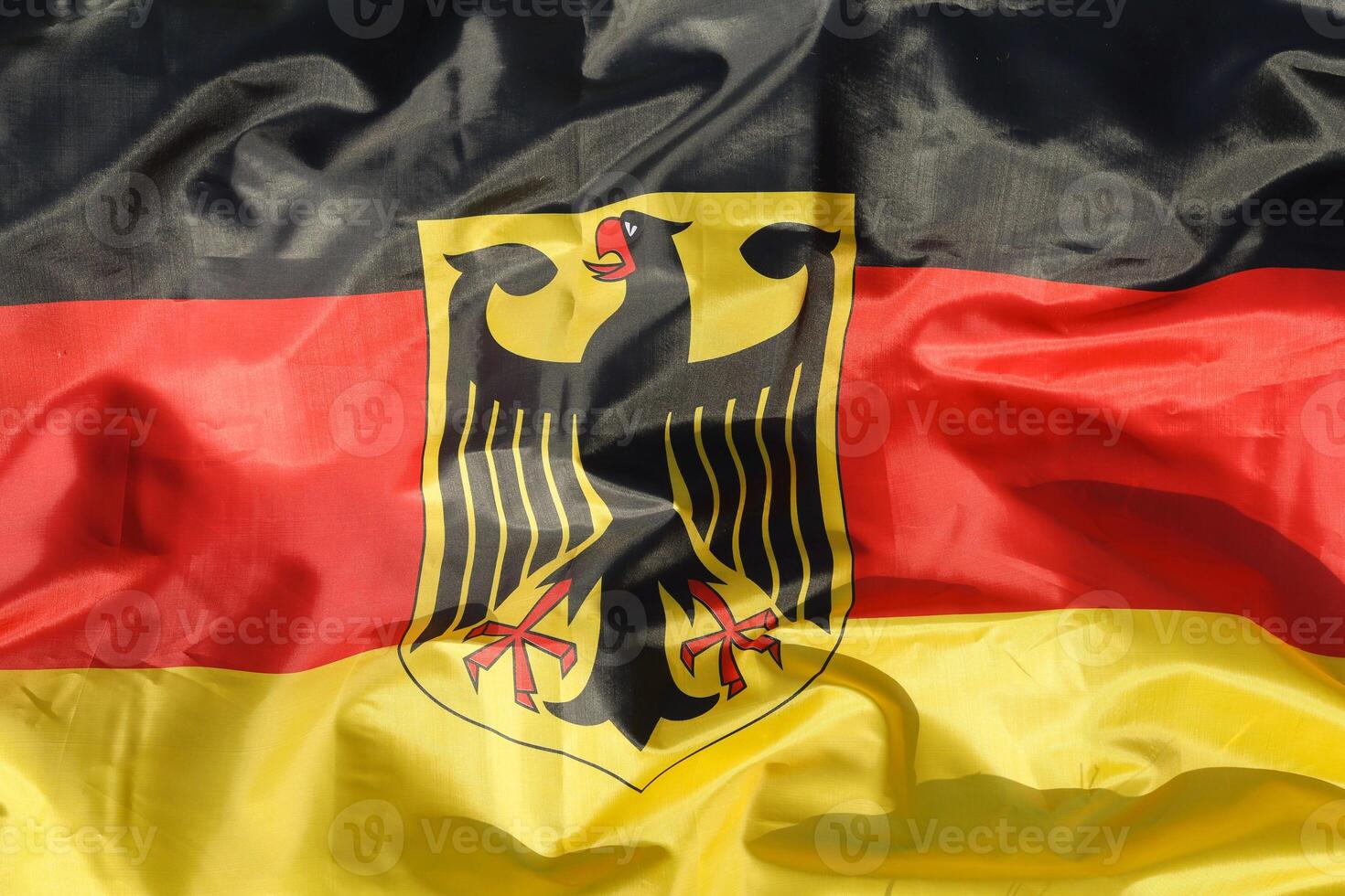 Germany flag with eagle close-up photo