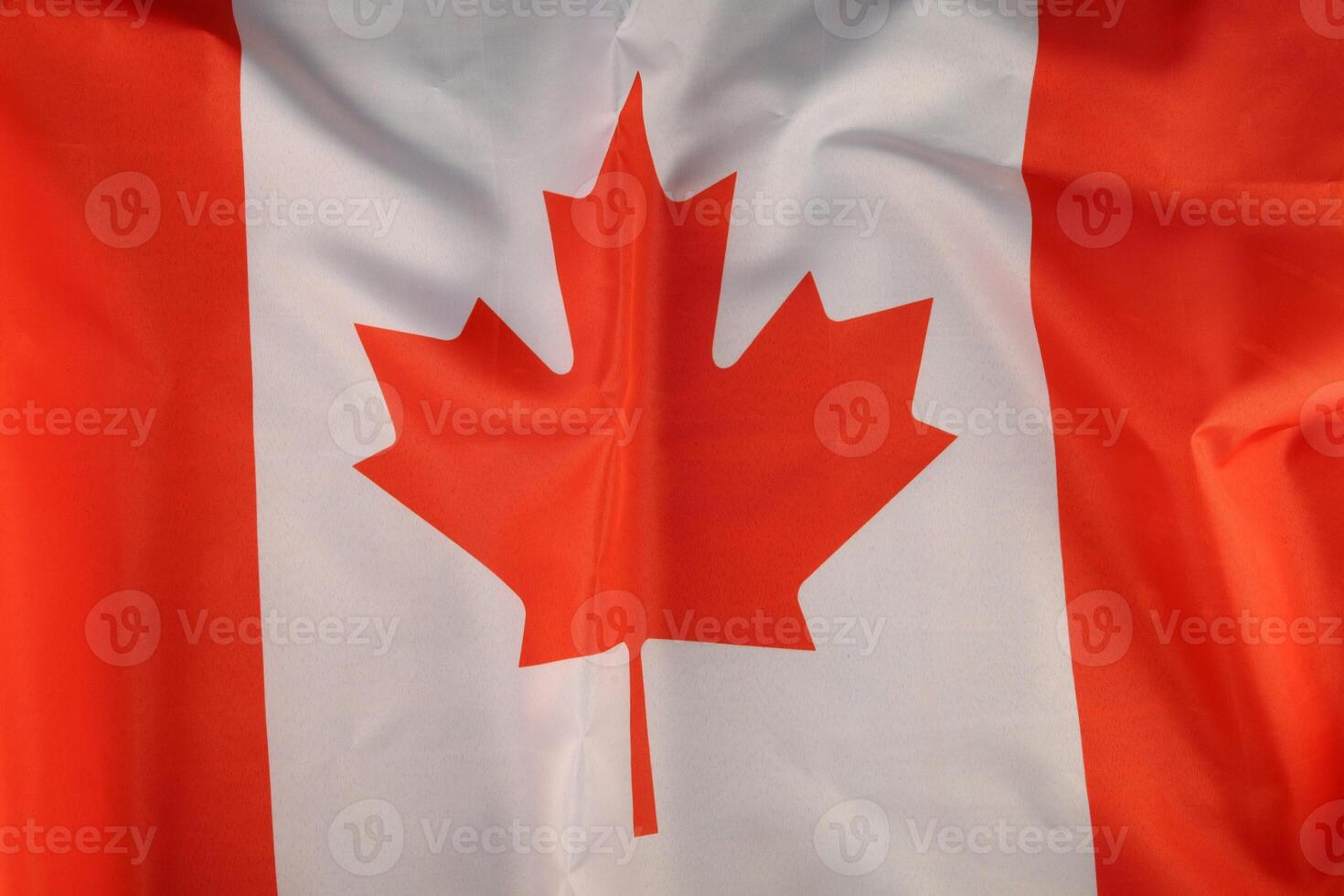 Canada silk flag close up photo