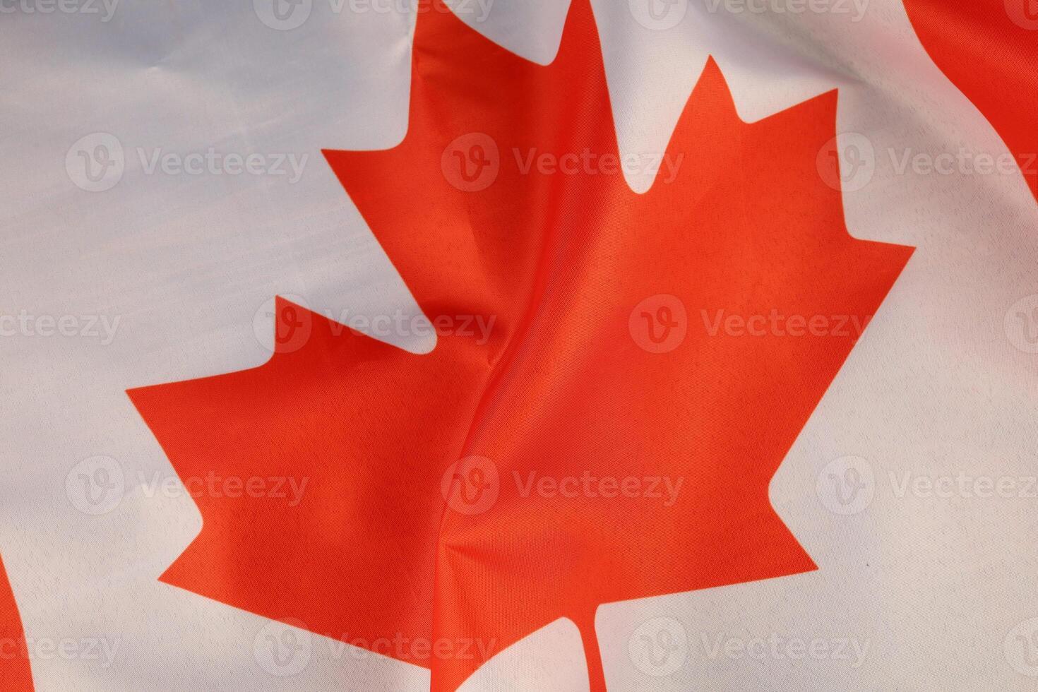 Canada silk flag close up photo