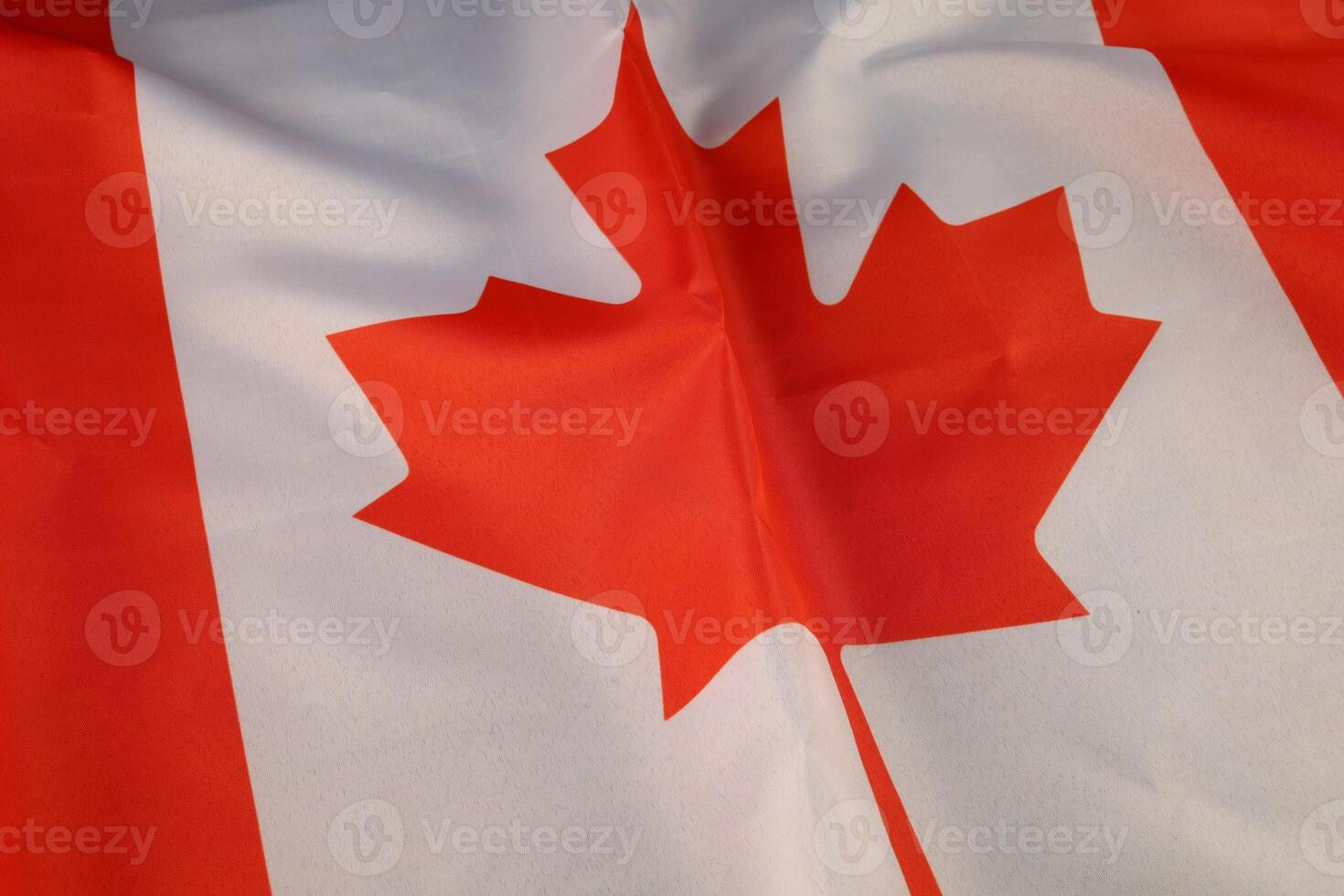 Canada silk flag close up photo
