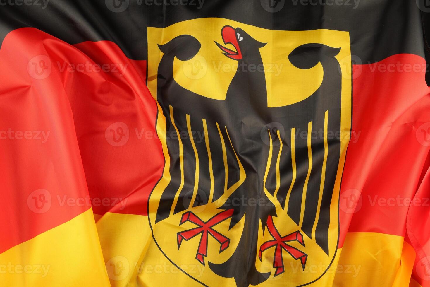Germany silk flag close up photo