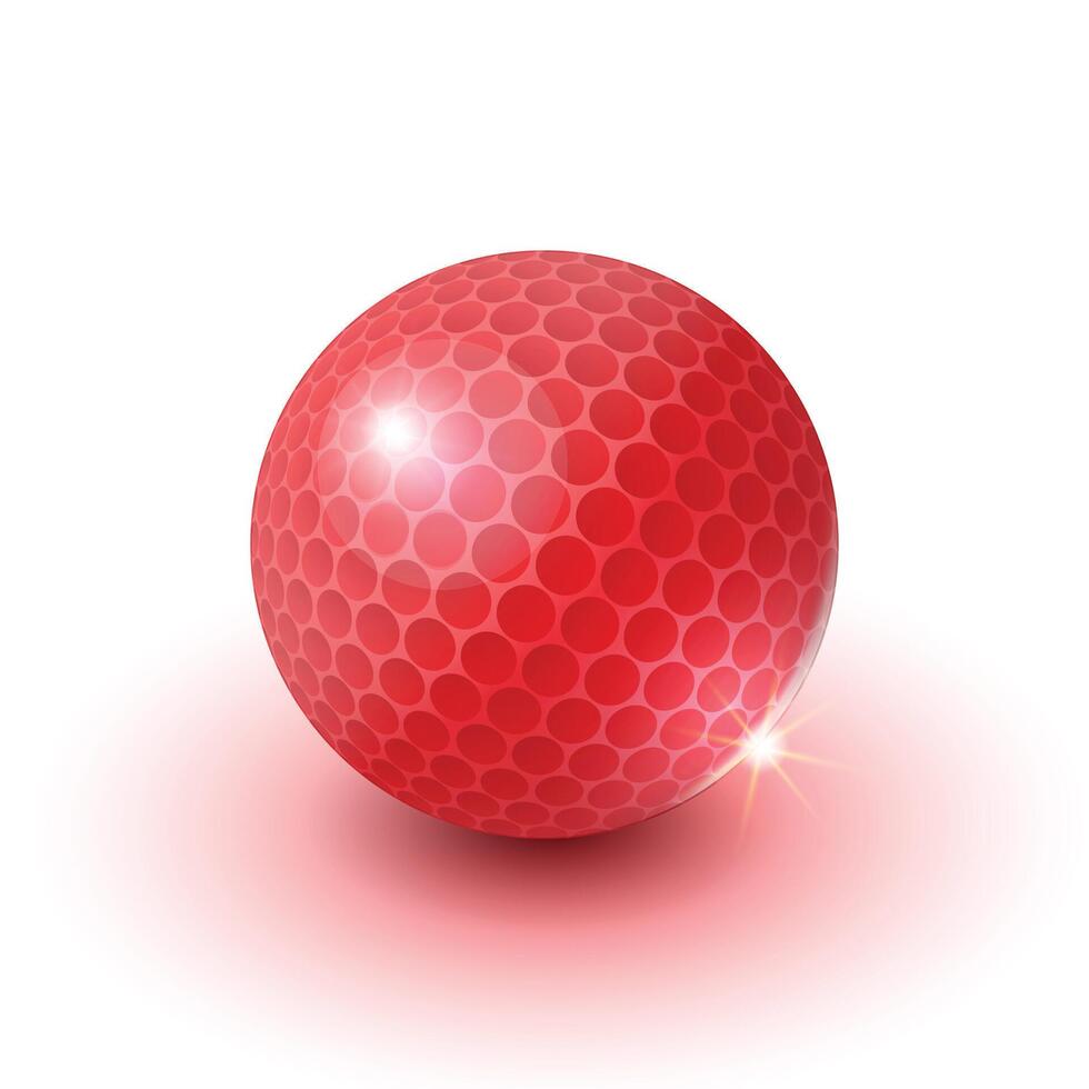 Red ball falling down with white Background vector