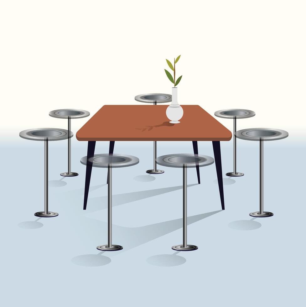 Wooden table Furniture Background. vector