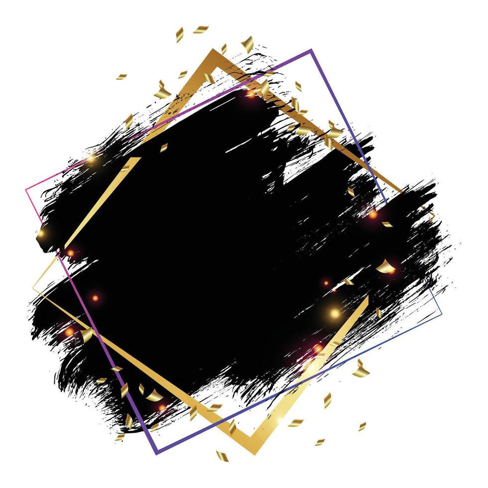 Celebration frame with brush stroke Background vector