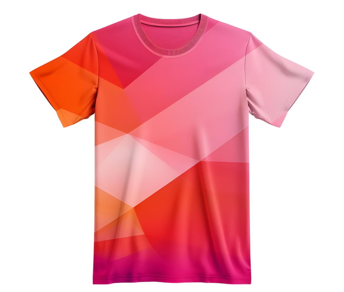 Abstract Geometric T-Shirt Design. Isolated on transparent background png