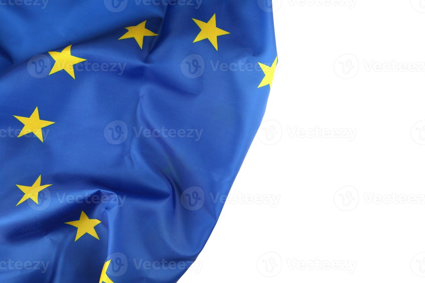 Flag of EU and place for text cope space photo