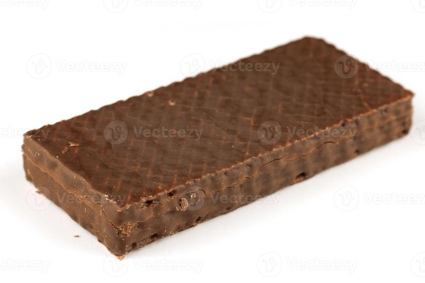 Waffle candies in chocolate isolate photo