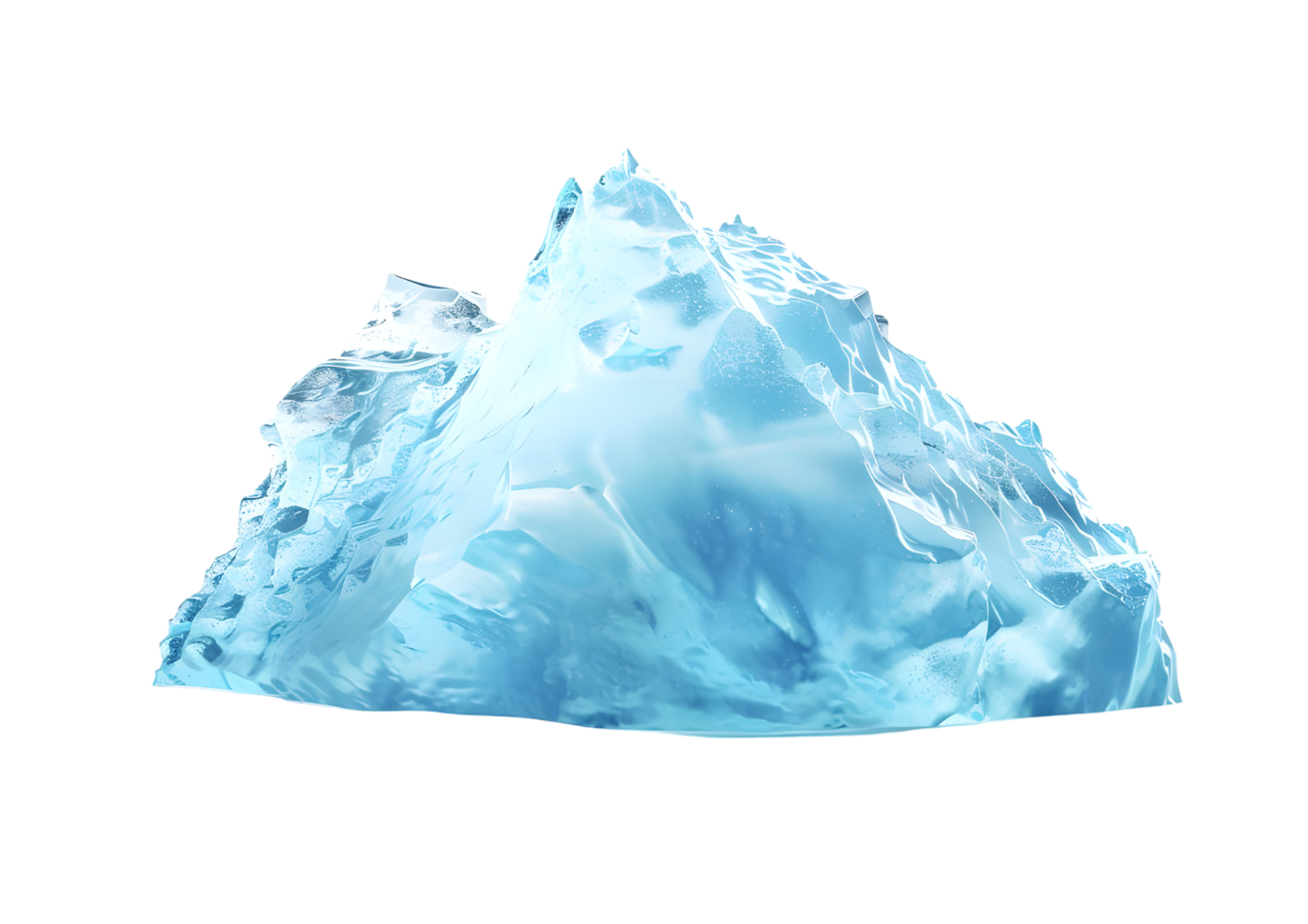 Crystal Clear Iceberg. Isolated on transparent background png
