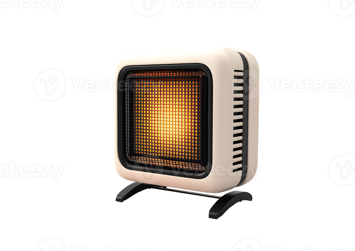 Electric Heater with Warm Glow. Isolated on transparent background png