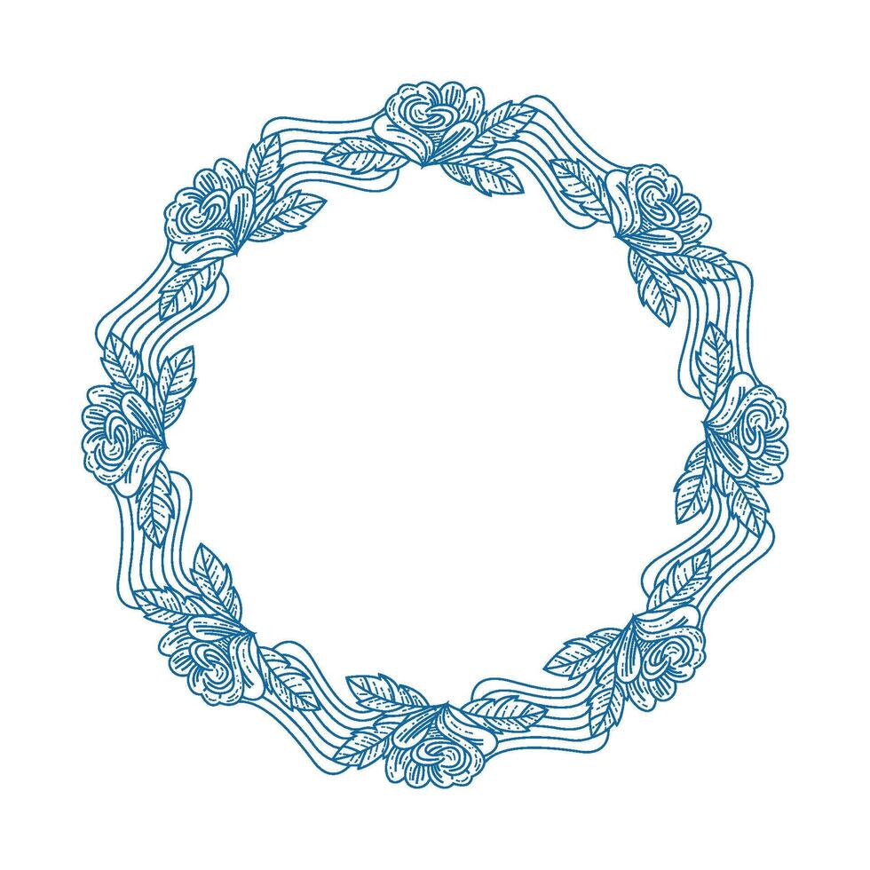 ABSTRACT BOTANICAL FRAME vector