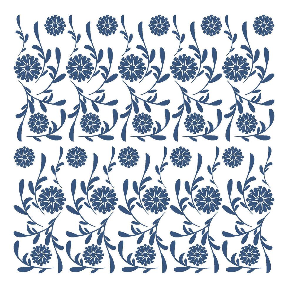 SEAMLESS PATTERN OF VINTAGE FLOWER vector
