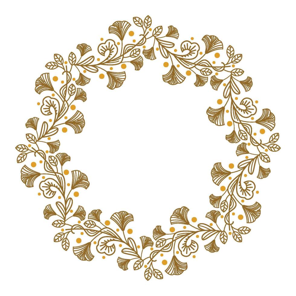ABSTRACT BOTANICAL FRAME vector