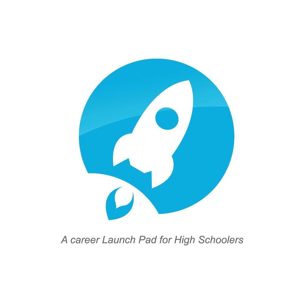 Creative and modern rocket logo starship launch vector