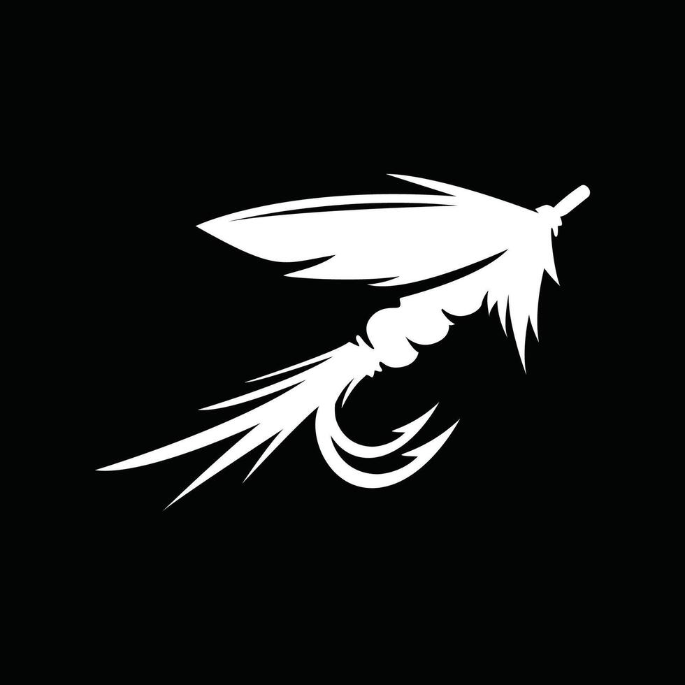 Fishing lure icon isolated on black background. vector