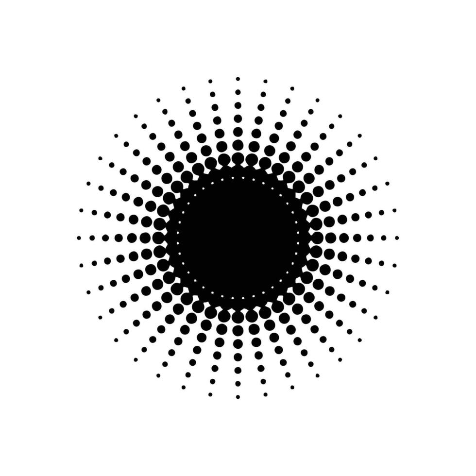 Black polka dot halftone texture vector