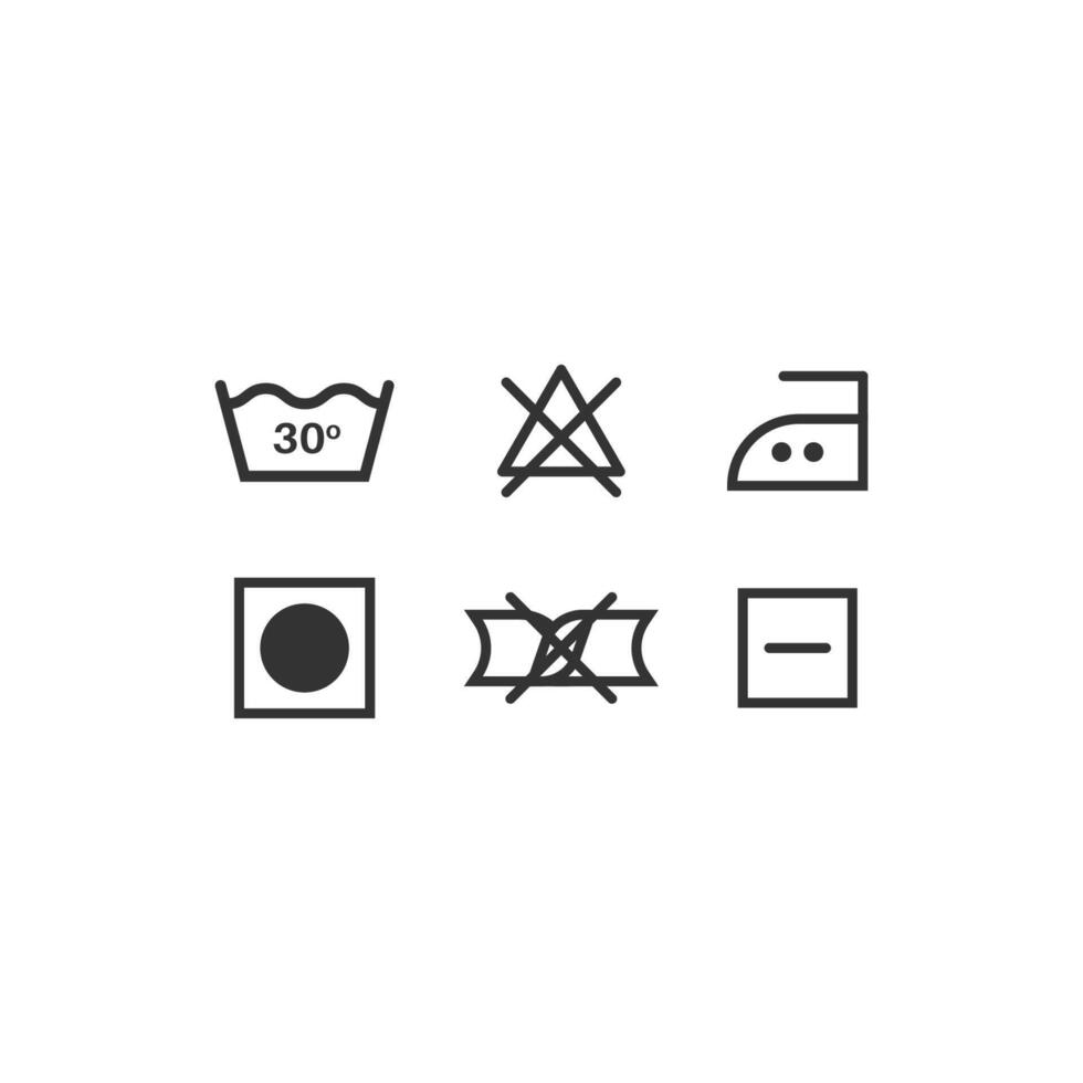 t shirt tags and Clothes care symbols vector