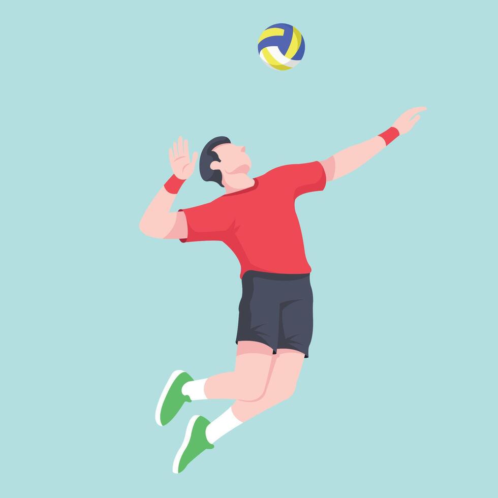 volley athlete art design vector