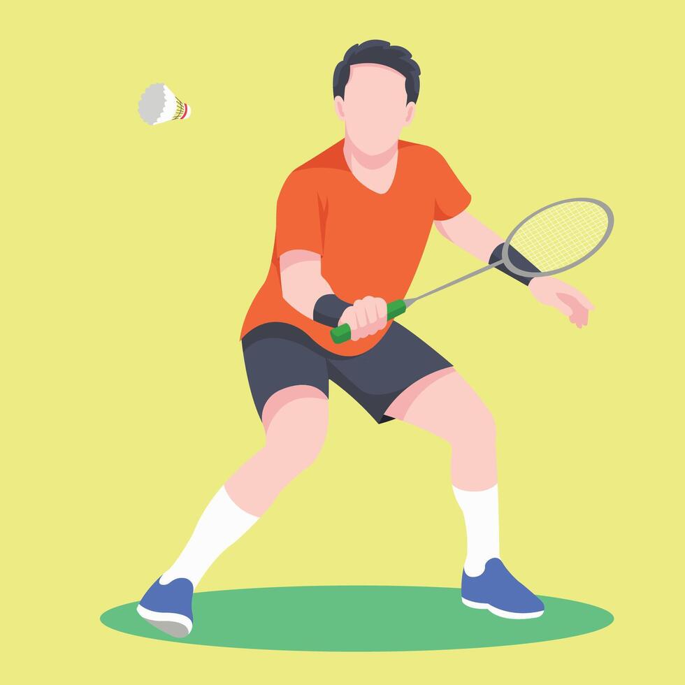 badminton art design vector